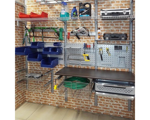 Корзина перфорированная выдвижная 600х360x145